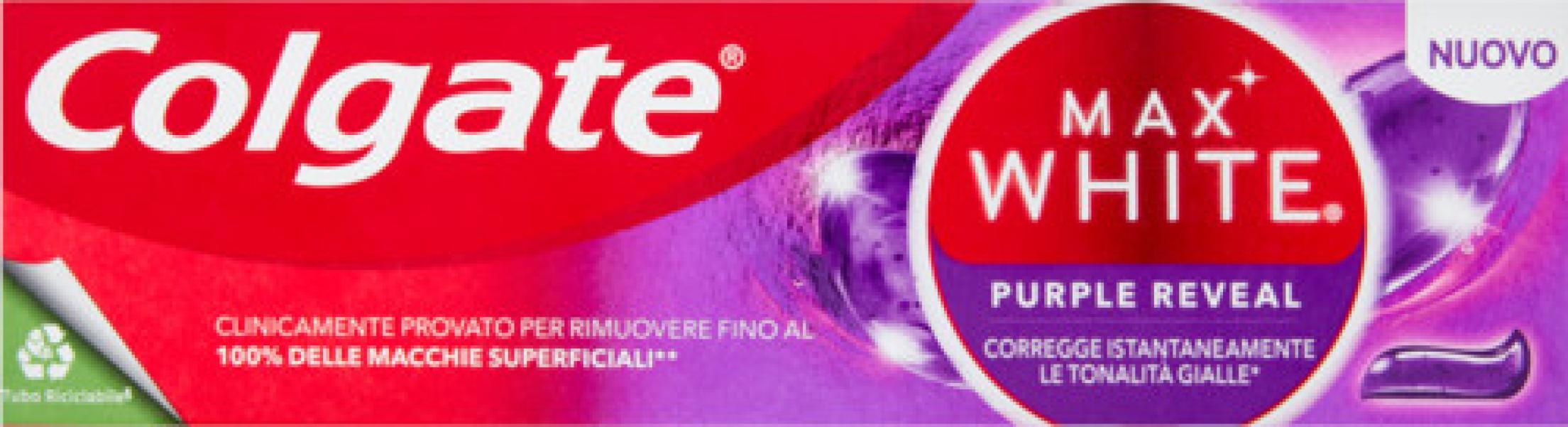 Dentifricio Max White Purple Reveal Colgate Dentifricio Max White Purple Reveal Colgate