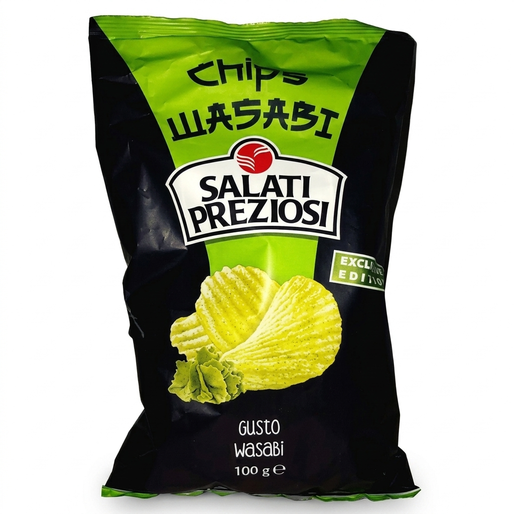 salati preziosi patatine gusto wasabi salati preziosi 100 gr. - foto 1