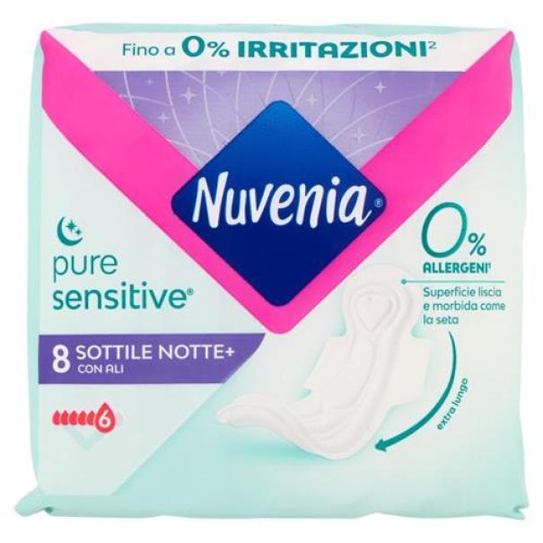 Pure Sensitive Sottile Goodnight con Ali Assorbenti Notte Nuvenia Pure Sensitive Sottile Goodnight con Ali Assorbenti Notte Nuvenia