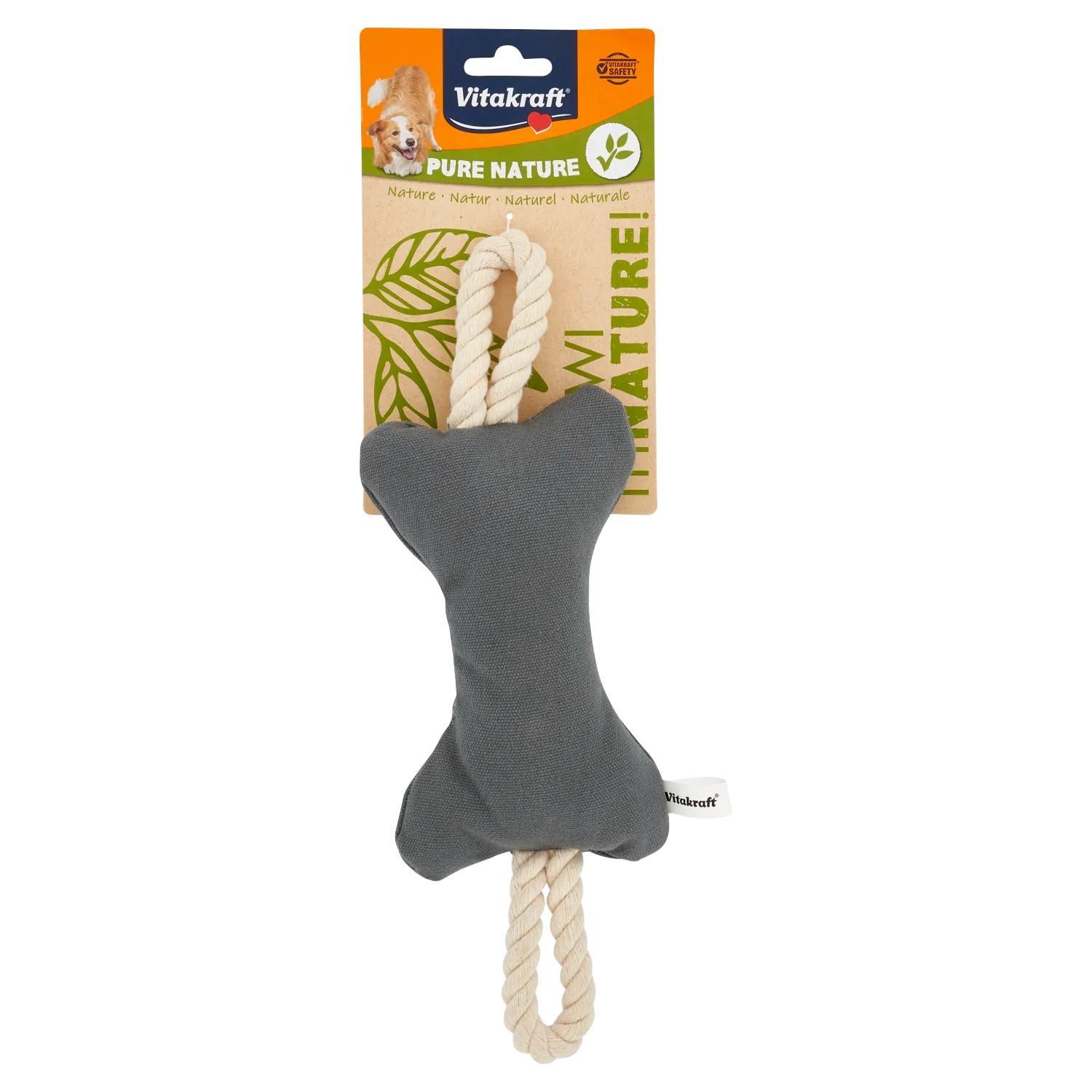 vitakraft giocattolo per cani osso con corda vitakraft pure nature - foto 1