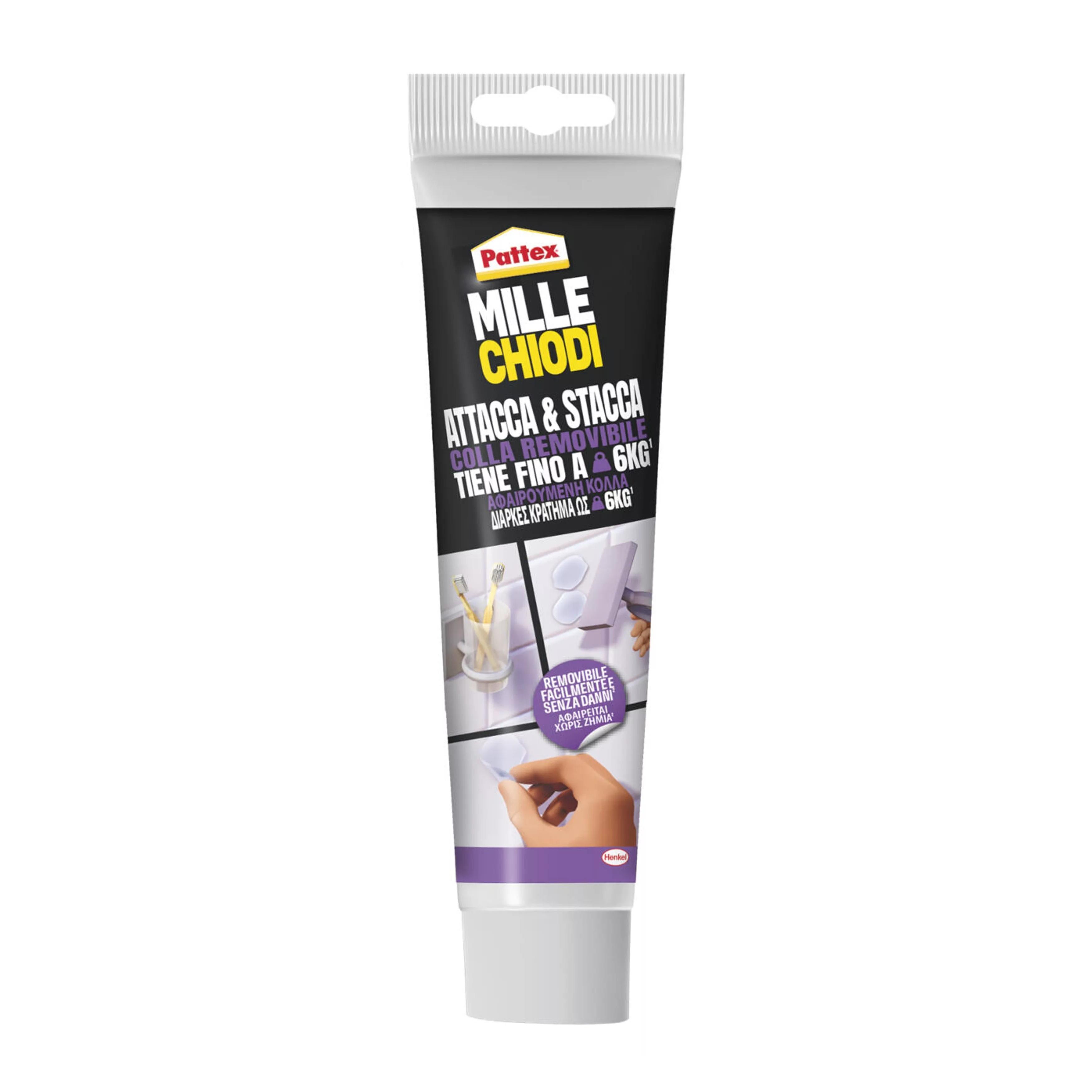 pattex adesivo di montaggio pattex millechiodi attacca e stacca removibile 44g - foto 1 pattex adesivo di montaggio pattex millechiodi attacca e stacca removibile 44g - foto 1