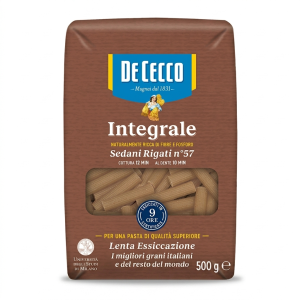 Pasta di semola di grano duro integrale sedani rigati n. 40  500 gr.