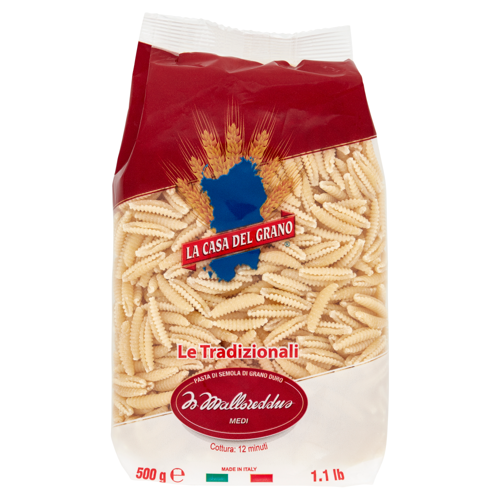 la casa del grano pasta di semola di grano duro le tradizionali is malloreddus medi la casa del grano 500 gr. - foto 1