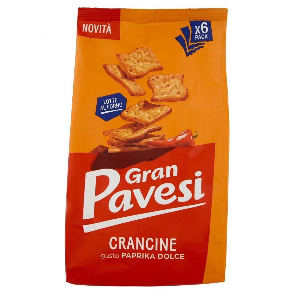 pavesi snack croccante crancine alla paprika gran pavesi 180 gr. - foto 1