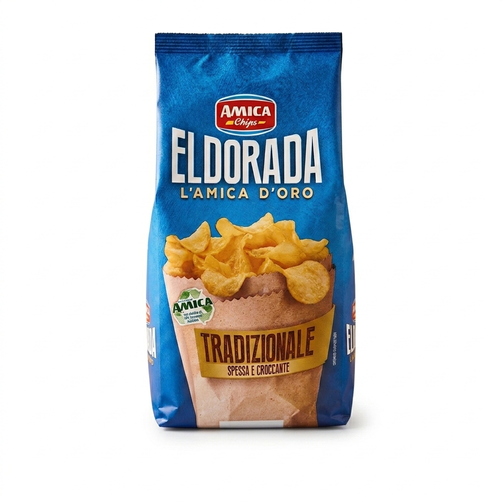 amica chips patatine artigianali eldorada la tradizionale amica chips 130 gr. - foto 1