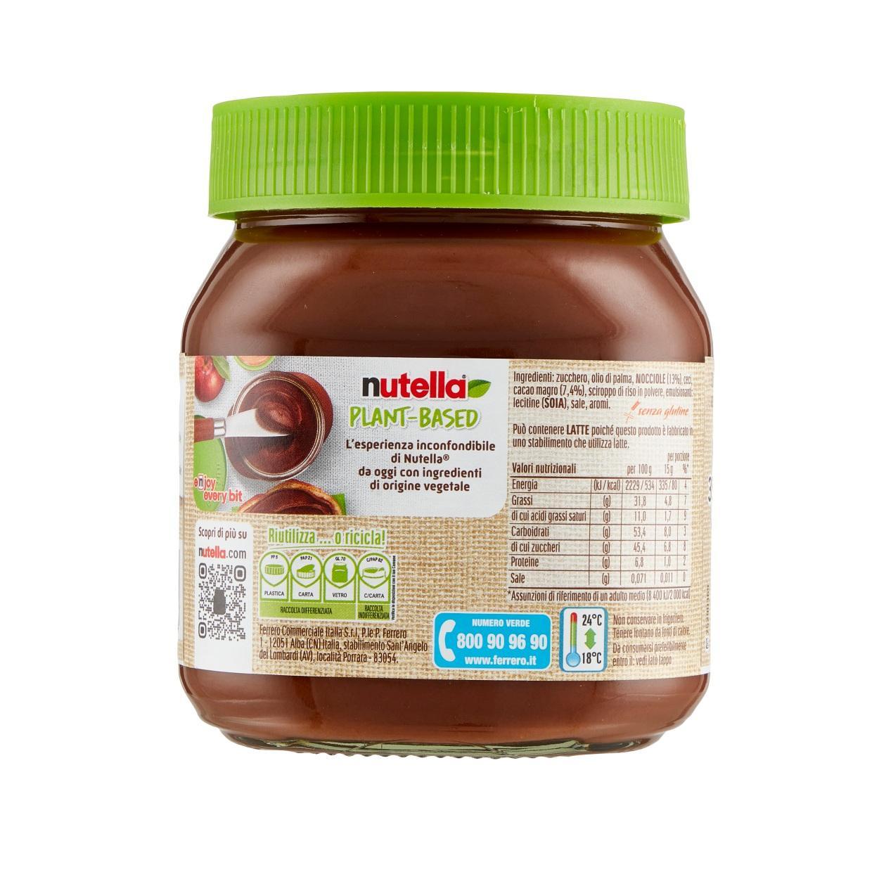 nutella crema spalmabile alla nocciola vegana nutella plant based 350 gr. - foto 2