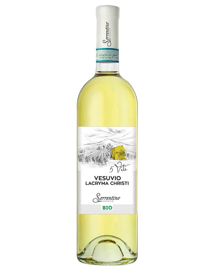 sorrentino vino bianco 5 viti vesuvio lacryma christi doc sorrentino 75 cl - foto 1