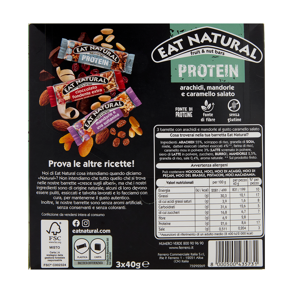 enervit enervit protein barretta caramello salato arachidi 120 gr.﻿ - foto 2