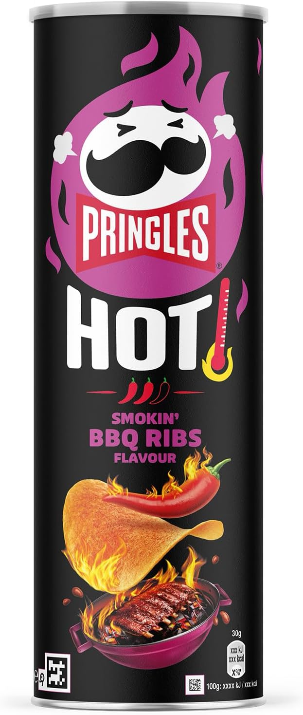 pringles patatine in tubo gusto bbq piccante e affumicato pringles 160 gr. - foto 1