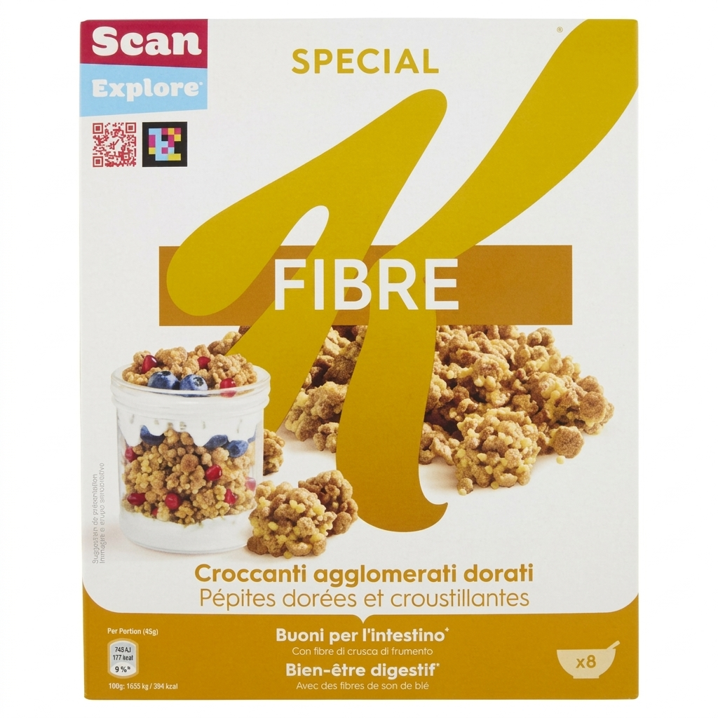kellogg's cereali croccanti con crusca di frumento special k high fibre 360 gr. - foto 1