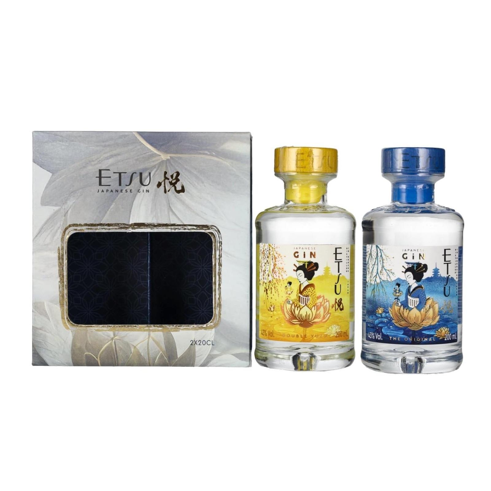 Etsu, JapaneseGin, GinPack, GinLover, CraftGin, DistillatoGiapponese, Yuzu, CocktailTime, GiftPack, GDO, InvestSrl, 40 CL. etsu gin japanese pack 2x20 cl etsu - foto 1