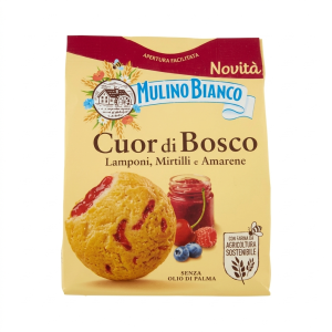 Biscotti frollini ripieni con confettura ai frutti di bosco cuor di bosco  300 gr.