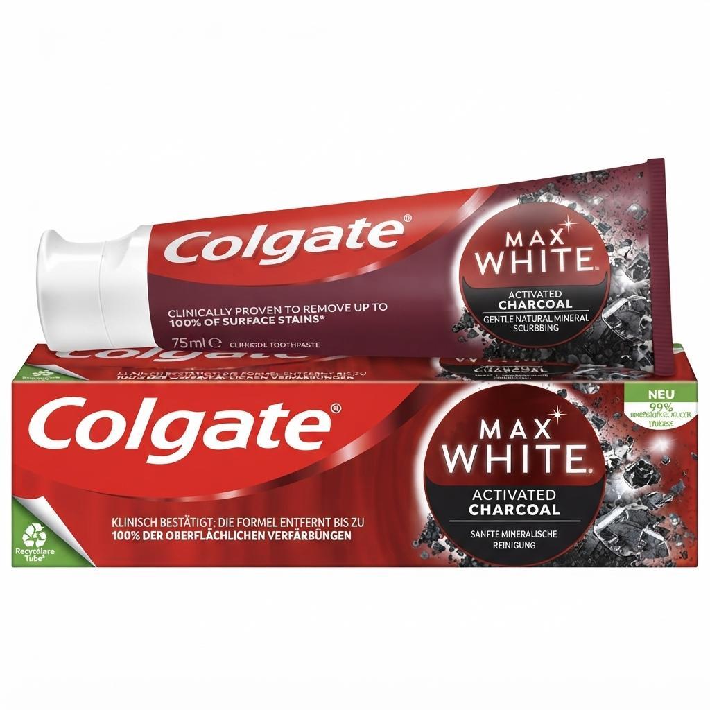 colgate dentifricio bianchezza con carbone attivo max white colgate 75 ml - foto 1