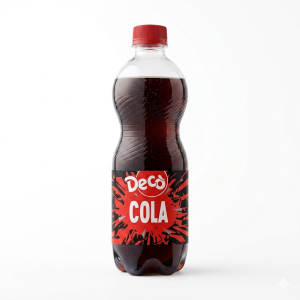 Bibita analcolica gassata gusto cola decò 500 ml.