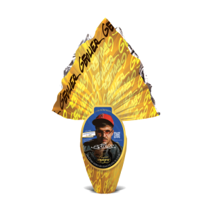 Uovo di pasqua geolier con portachiavi esclusivo  220 gr.