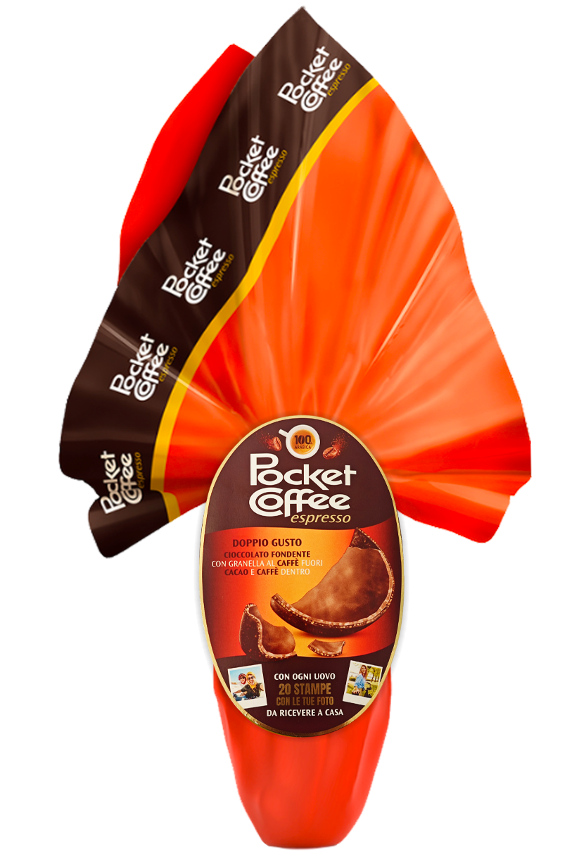 ferrero uovo di pasqua pocket coffee al cioccolato fondente e caffè ferrero 250 gr. - foto 1