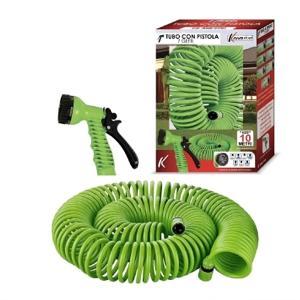 Tubo a spirale con pistola 10 mt.  da giardino
