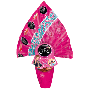 Uovo di pasqua di cioccolato al latte con sorpresa crazy chic  220 gr.