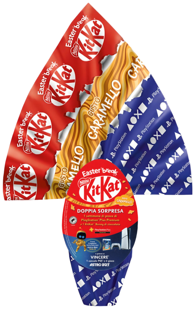 kit kat uovo di pasqua al cioccolato al latte e caramello kitkat 240 gr. - foto 1