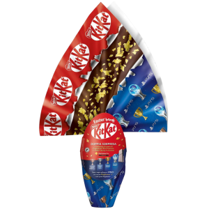 Uovo di pasqua al cioccolato al latte con wafer kitkat 240 gr.