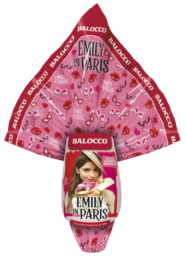 balocco uovo di pasqua emily in paris al cioccolato al latte balocco 240 gr. - foto 1