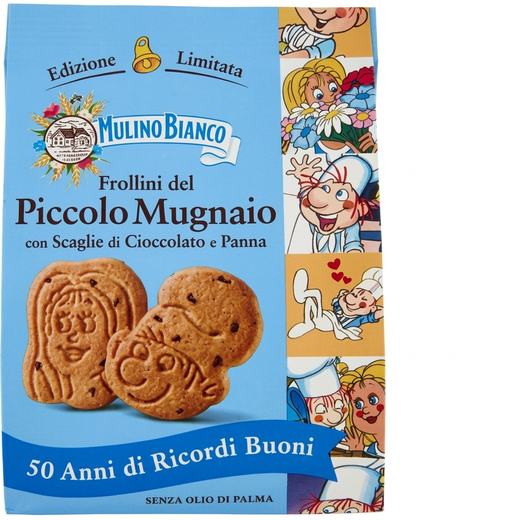mulino bianco biscotti frollini con gocce di cioccolato il piccolo mugnaio mulino bianco 300 gr. - foto 1
