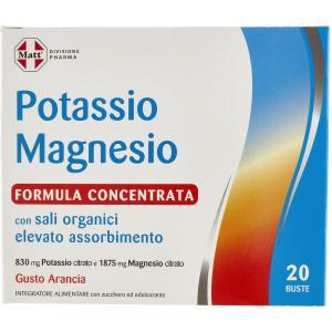 Integratore alimentare potassio e magnesio  20 bustine