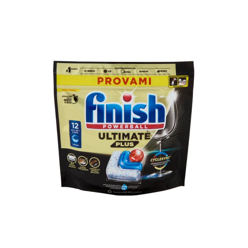 finish pastiglie per lavastoviglie finish ultimate plus fresh 12 lavaggi 146,4 gr. - foto 1