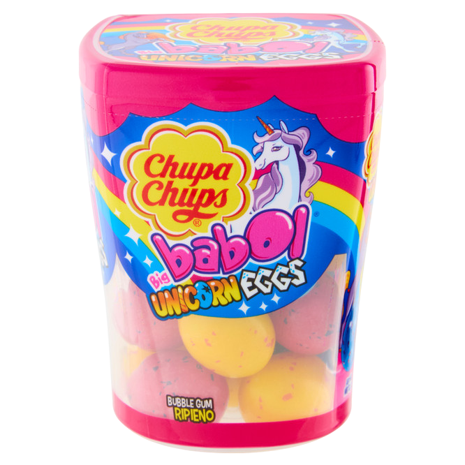 big babol gomme ai gusti assortiti chupa chups big babol unicorn eggs 90 gr. - foto 1
