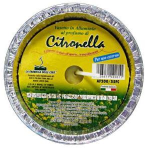 Candele alla citronella in padellina di alluminio  8,5 cm. x 4 pz.