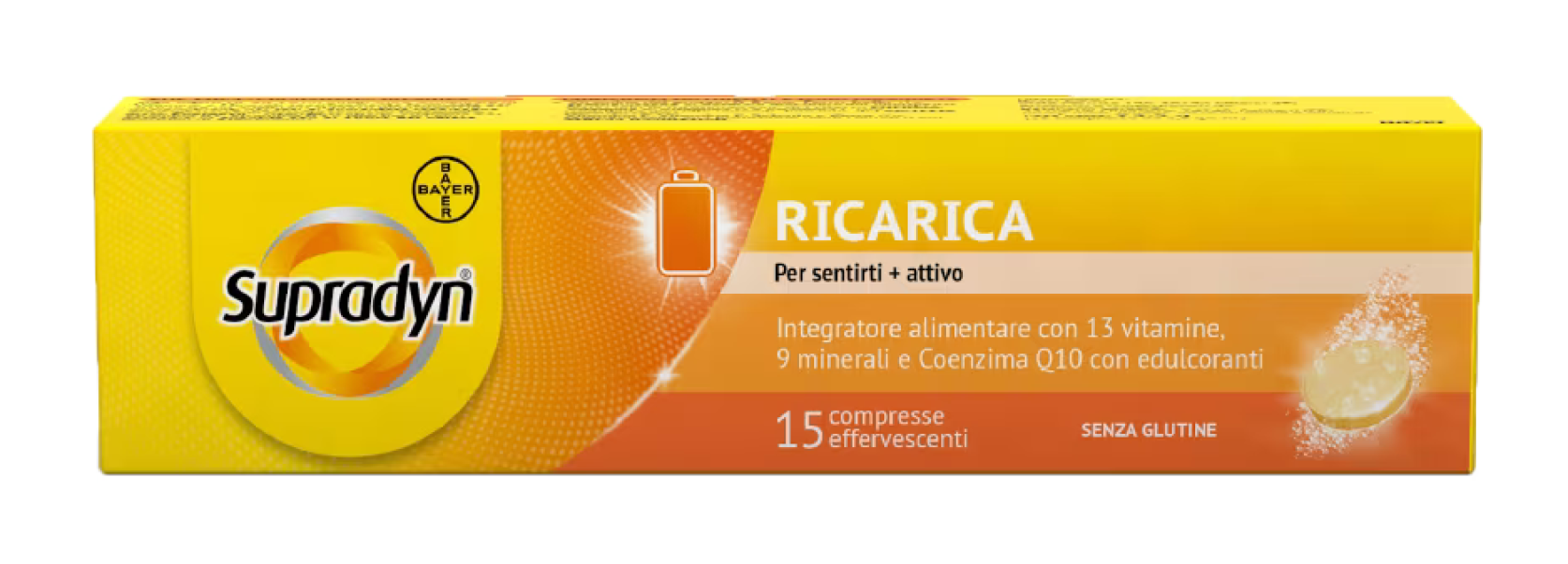 supradyn integratore multivitaminico e multiminerale ricarica supradyn 15 compresse effervescenti - foto 1
