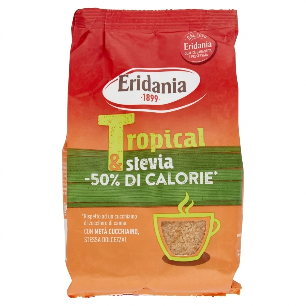 eridania miscela di zucchero di canna tropicale ed estratto di stevia eridania 500 gr. - foto 1