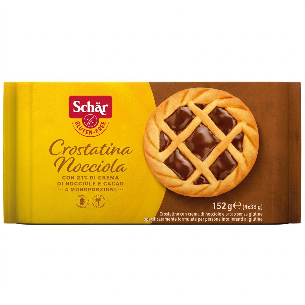 schar crostatina con crema alla nocciola senza glutine schar 152 gr. - foto 1