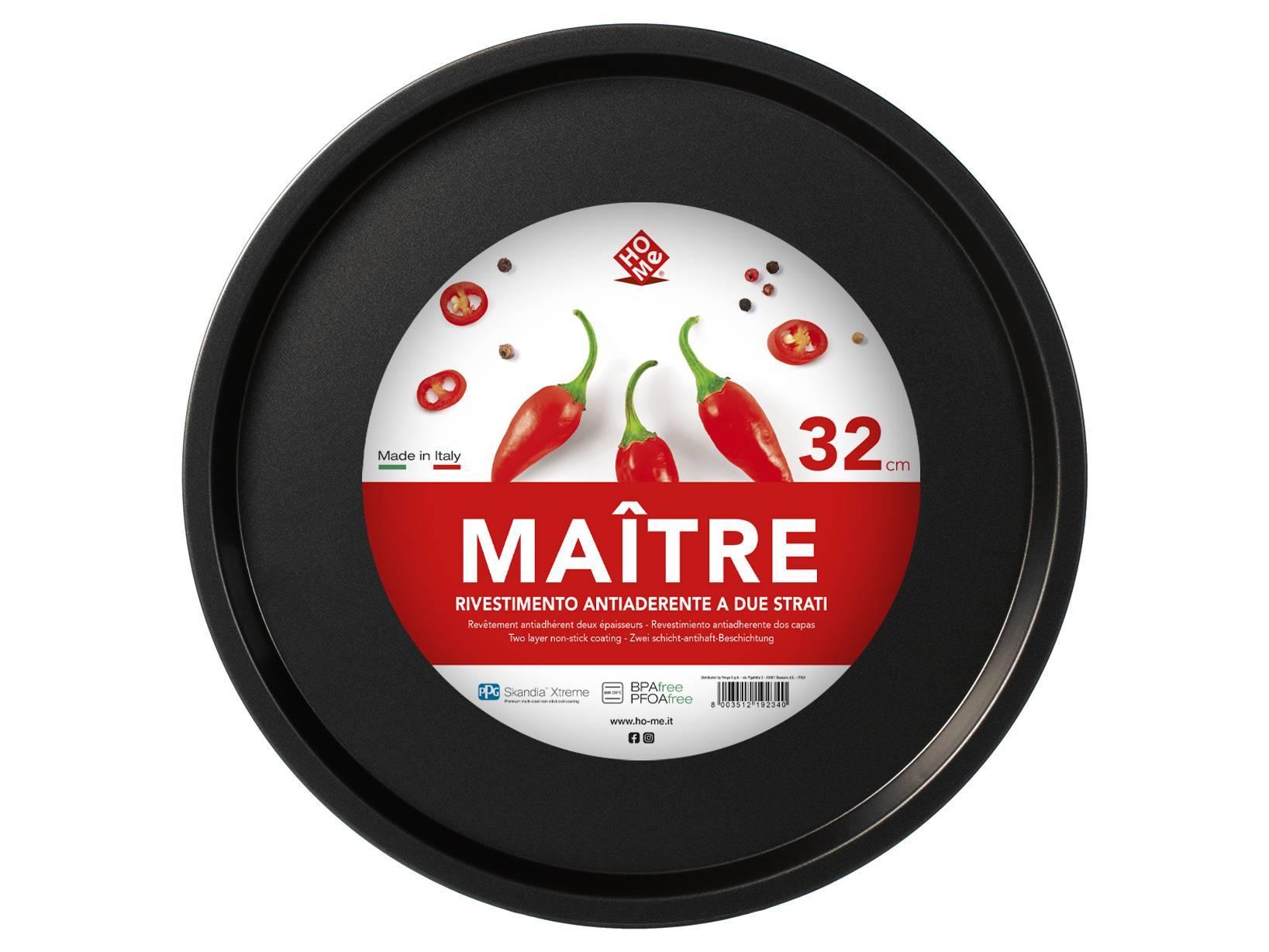 home stampo per pizza antiaderente maitre home 32 cm. - foto 2