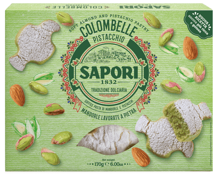 sapori 1832 morbidi dolcetti pasquali a forma di colombina con crema al pistacchio sapori 170 gr. - foto 1