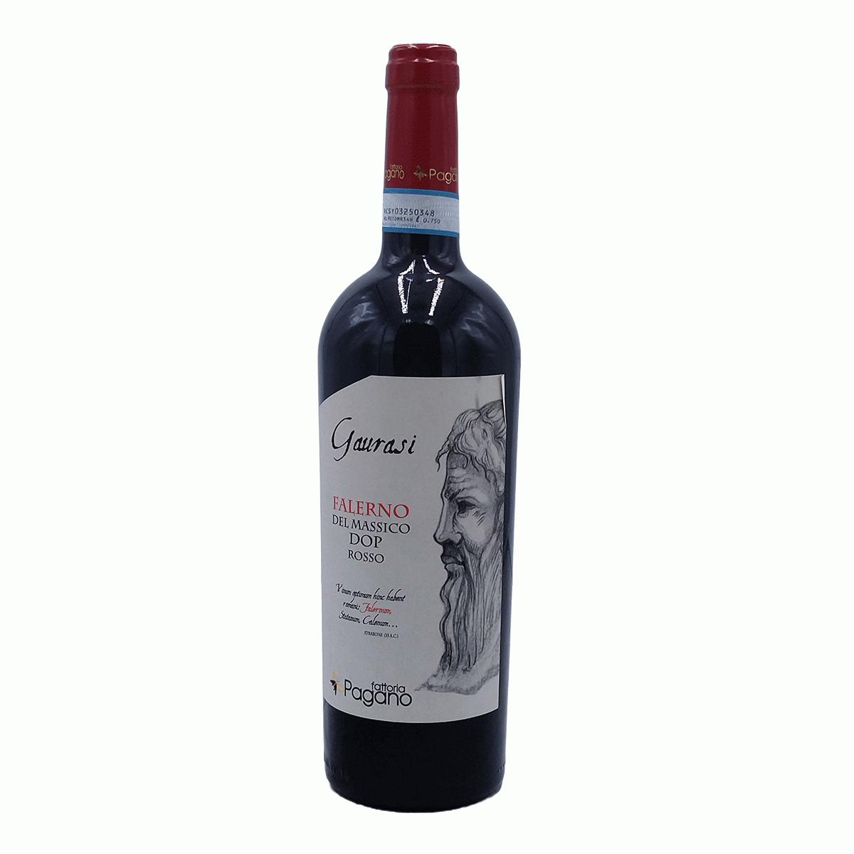 pagano vino rosso campano di grande prestigio gaurasi falerno del massico dop cantina pagano 75 cl - foto 1