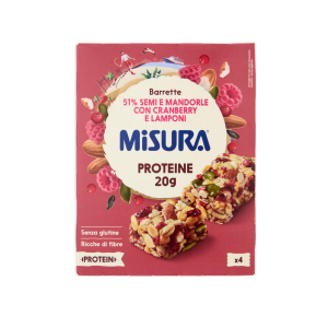 Barrette ai frutti rossi proteiche  120 gr.