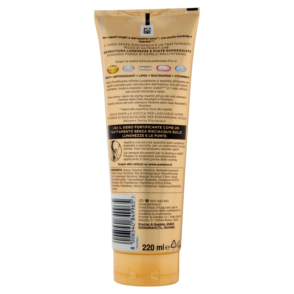 pantene siero fortificante infinite lunghezze pantene pro-v 220 ml. - foto 3