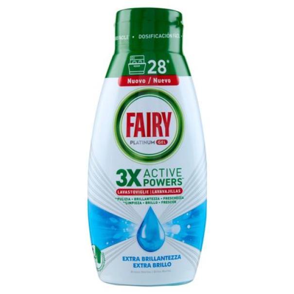 Detersivo Gel Lavastoviglie Platinum Extra Brillantezza Brezza Marina Fairy 504 ml Detersivo Gel Lavastoviglie Platinum Extra Brillantezza Brezza Marina Fairy 504 ml