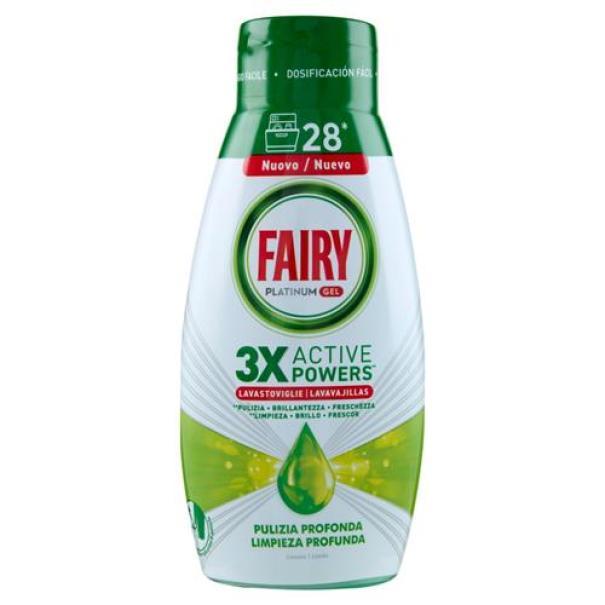Detersivo Gel Lavastoviglie Platinum Pulizia Profonda Limone Fairy 504 ml