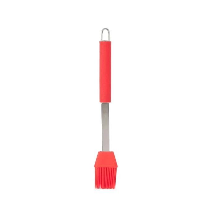 home pennello da cucina in silicone alta resistenza con manico rosso antiscivolo home 22 cm - foto 1