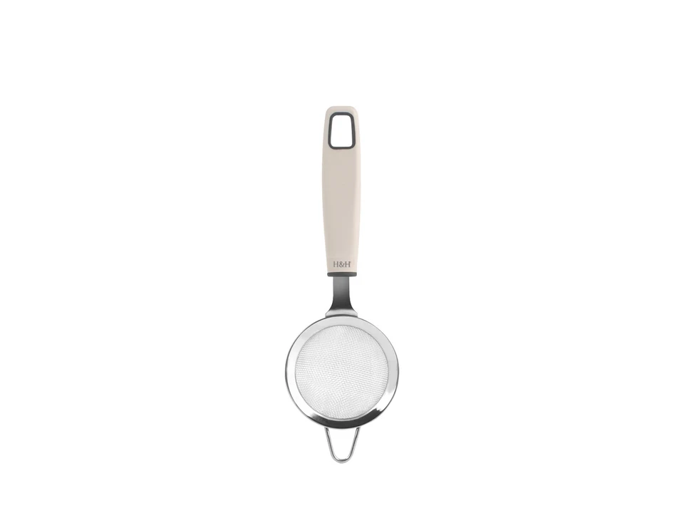 h&h colino da cucina in acciaio inox a maglia stretta con manico bicolor h&h ø 8 cm. - foto 2