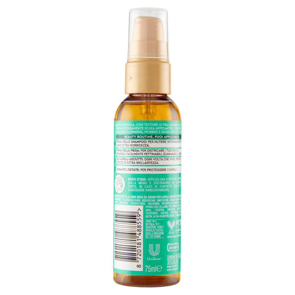 sunsilk olio nutriente e anticrespo per capelli ricci e mossi con olio di argan sunsilk 75 ml. - foto 2