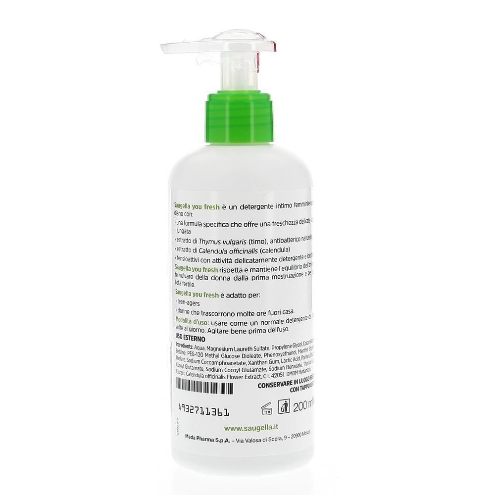 saugella detergente intimo quotidiano con azione rinfrescante e anti-odore fresh saugella 200 ml - foto 2