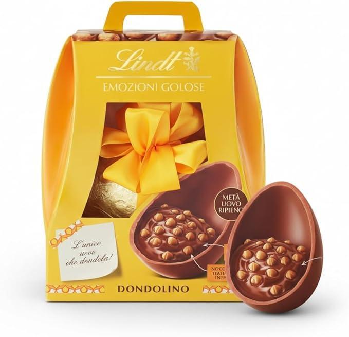 lindt uovo di pasqua dondolino al cioccolato al latte gran formato lindt 700 gr. - foto 1