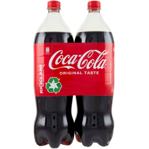 Bevanda analcolica gassata originale in formato convenienza coca-cola bipack 2 x 1,5 lt.