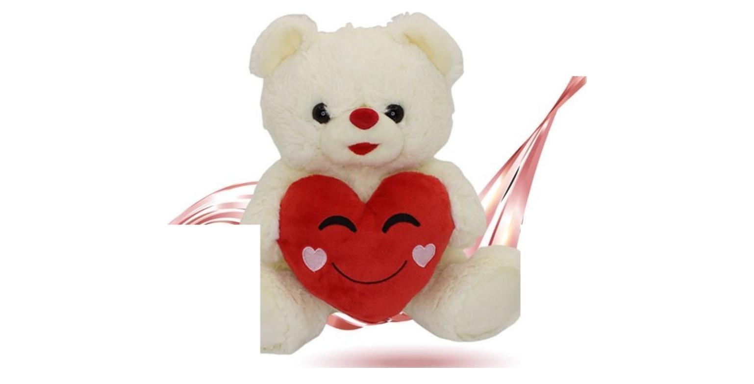 Peluche FGF a forma di orsetto con cuore 25 cm Peluche FGF a forma di orsetto con cuore 25 cm
