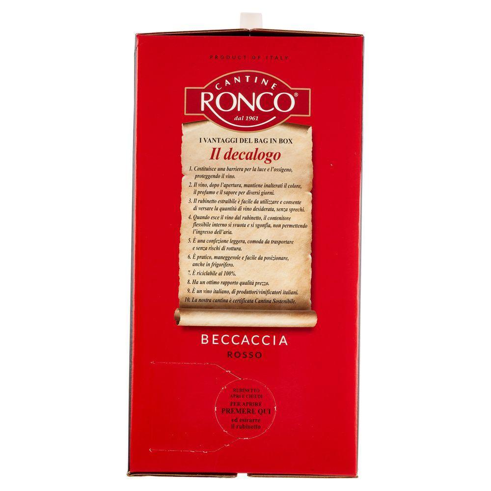 cantine ronco vino rosso da tavola beccaccia cantine ronco 5 lt - foto 2