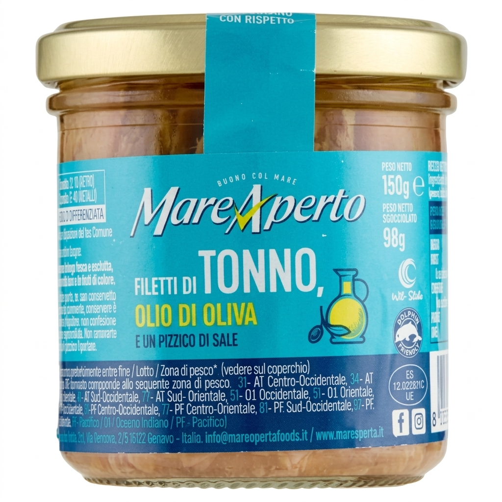 mare aperto trancetto di tonno all'olio di oliva mare aperto 150 gr. - foto 1