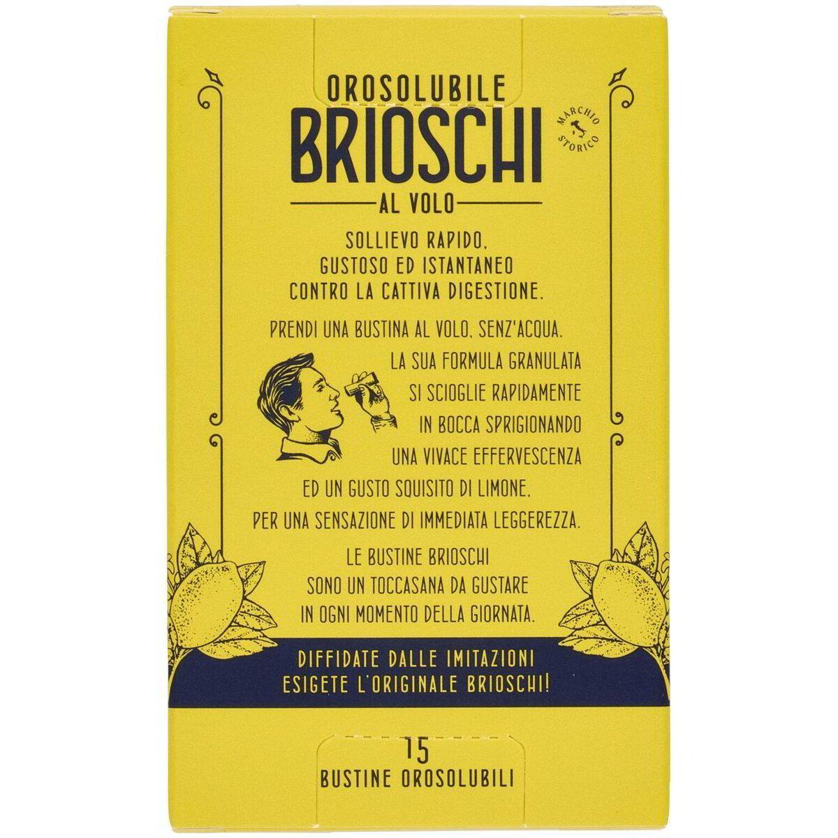 brioschi brioschi digestivo orosolubile 15 bustine monodose - foto 2